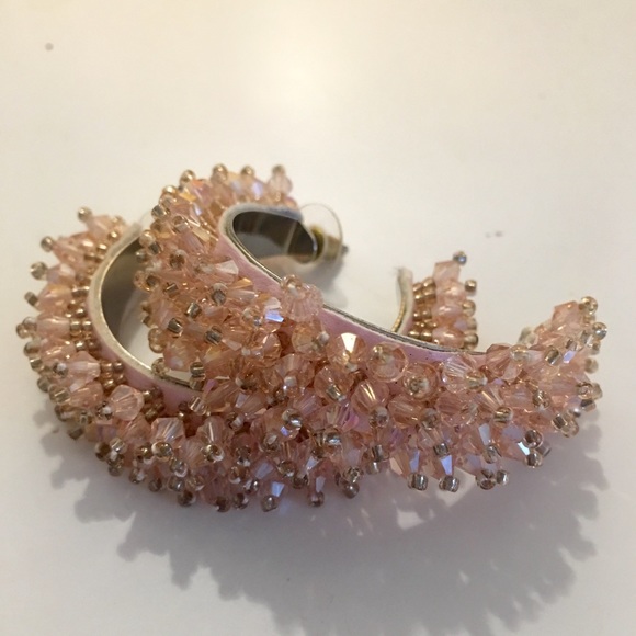 Zara Jewelry - Zara pink bead hoops